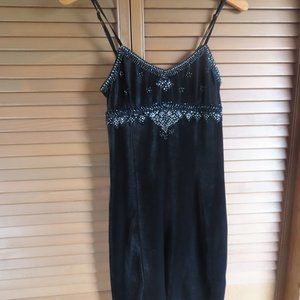 Ralph Lauren Denim & Supply Beaded Black Velvet Dress S